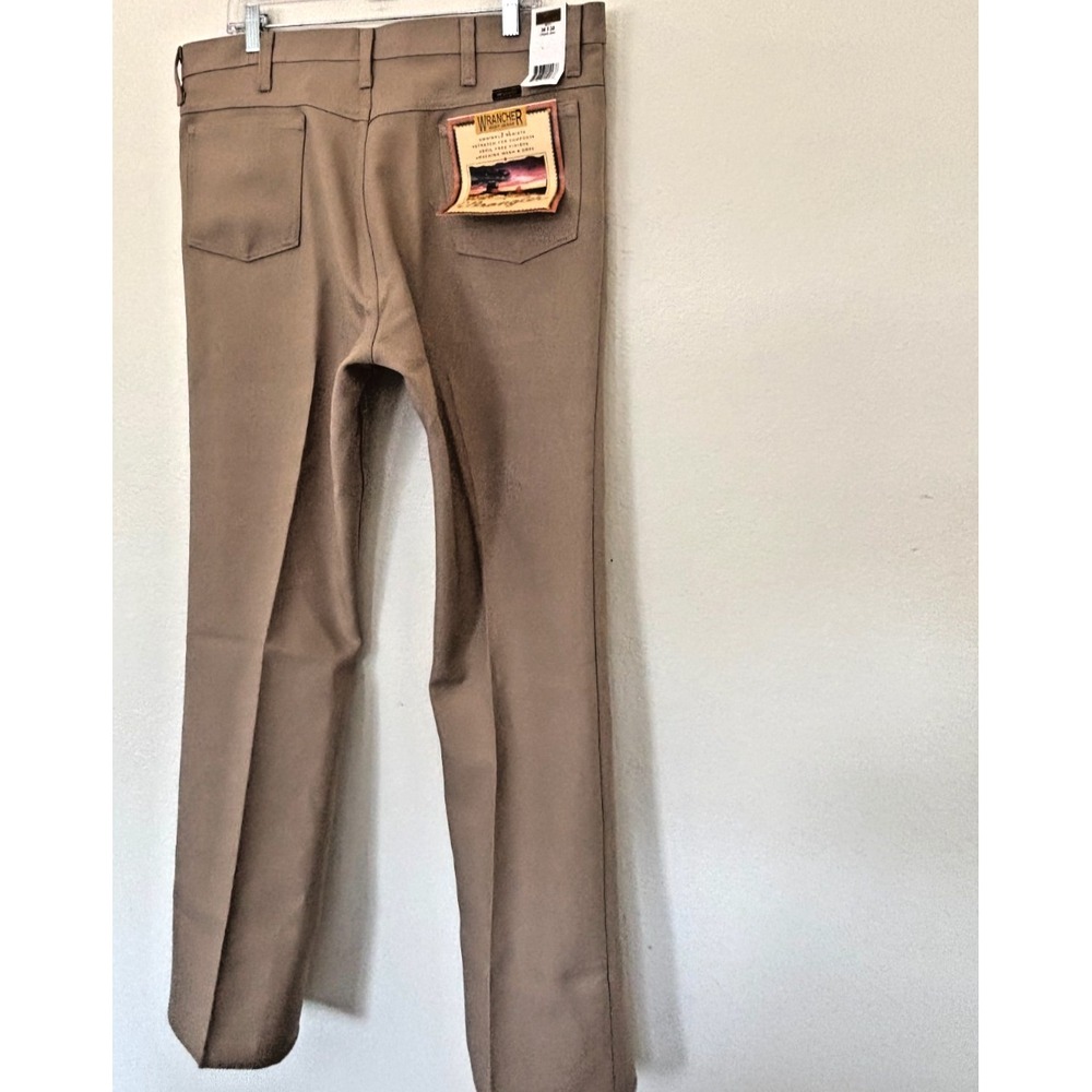 New Wrangler Wrancher Pants 38X32 Khaki Dress Cowboy Western 70's Style 82KH
